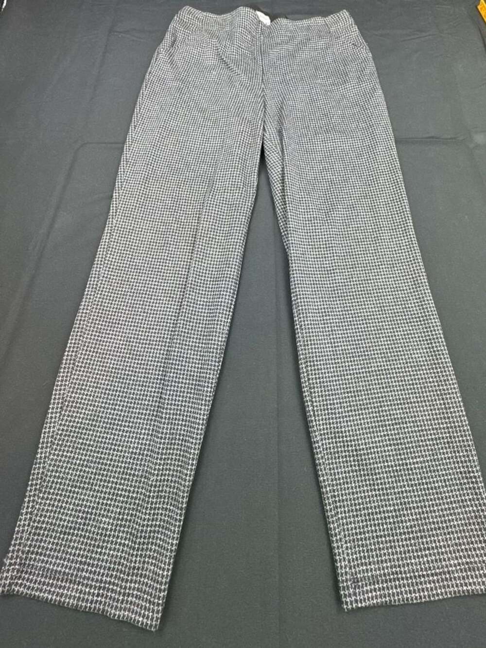 Max Studio Houndstooth Pants Size XL Black White Pull On Trousers